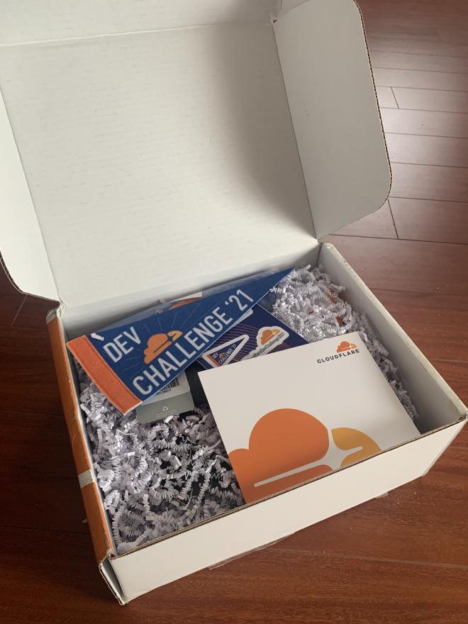 Cloudflare prize in a box.