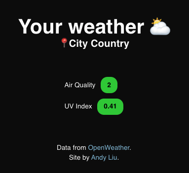 Air quality first iteration