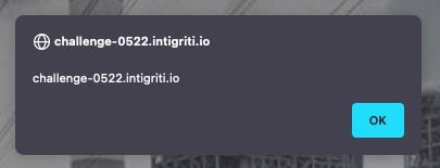 A screenshot of alert document domain popup